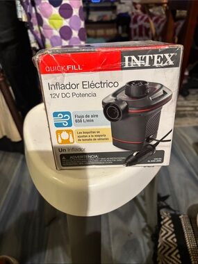 Intex Electric Air Pump Inflador Eléctrico 12V - Black/Red